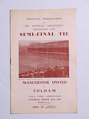 1957-58 FA Cup Semi Final Manchester United vs Fulham 'Munich Air Disaster Season'