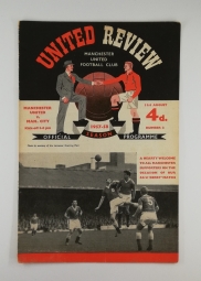 1957-58 Manchester United vs Manchester City Programme 