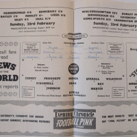 1957-58 Manchester United vs Sheffield Wednesday football programme, first game after Munich air disaster football programme