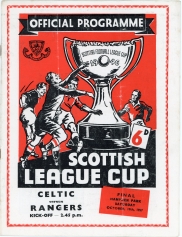 1957 Scottish League Cup Final Celtic vs Glasgow Rangers programme