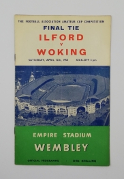 1958 Amateur Cup Final Ilford vs Woking programme
