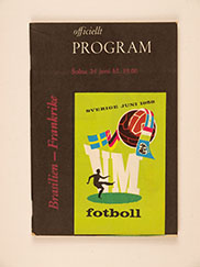 1958 World Cup Semi Final 'Brazil vs France' Programme