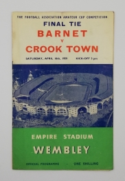 1959 Amateur Cup Final Barnet vs Crook Town programme