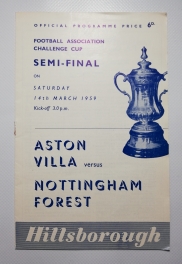 1959 F.A Cup Semi Final Aston Villa vs Nottingaham Forest
