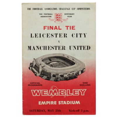 1963 F.A Cup Final Leicester City vs Manchester United programme