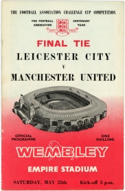 1963 F.A Cup Final Leicester City vs Manchester United programme