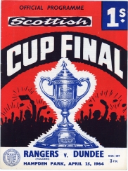 1964 Scottish Cup Final Glasgow Rangers vs Dundee  programme