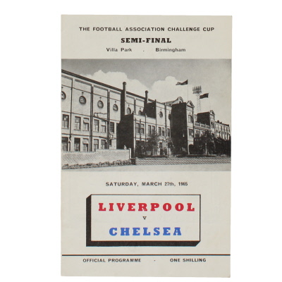 1965 F.A Cup Semi Final Liverpool vs Chelsea programme