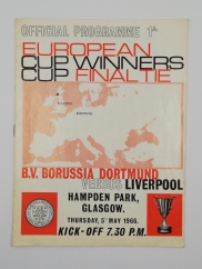 1966 European Cup Winners Cup Final 'Borussia Dortmund vs Liverpool' Programme