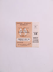 1966 World Cup England vs Portugal Semi Final Ticket