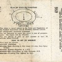 1966 World Cup Semi Final England vs Portugal ticket football programme