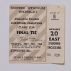 1968 European Cup Final Benfica vs Manchester United Programme and Ticket football programme