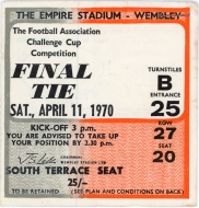 1970 F.A Cup Final Chelsea vs Leeds United ticket