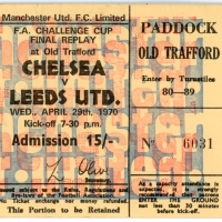 1970 F.A Cup Final Replay Chelsea vs Leeds United programme and ticket football programme