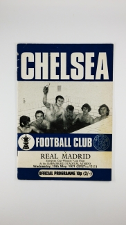 1971 European Cup Winners Cup Final Chelsea vs Real Madrid Programme Chelsea Edition