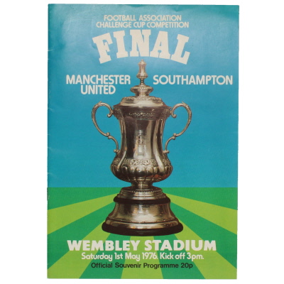 1976 F.A Cup Final Manchester United vs Southampton programme