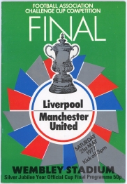1977 F.A Cup Final Liverpool vs Manchester United programme