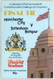 1981 F.A Cup Final Manchester City vs Tottenham Hotspur football programme