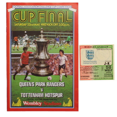 1982 F.A Cup Final Queens Park Rangers vs Tottenham Hotspur programme and ticket