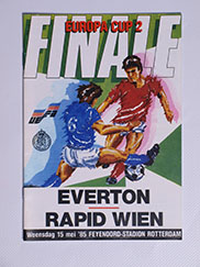 1985 European Cup Winners Cup Final Everton vs Rapid Vienna Programme