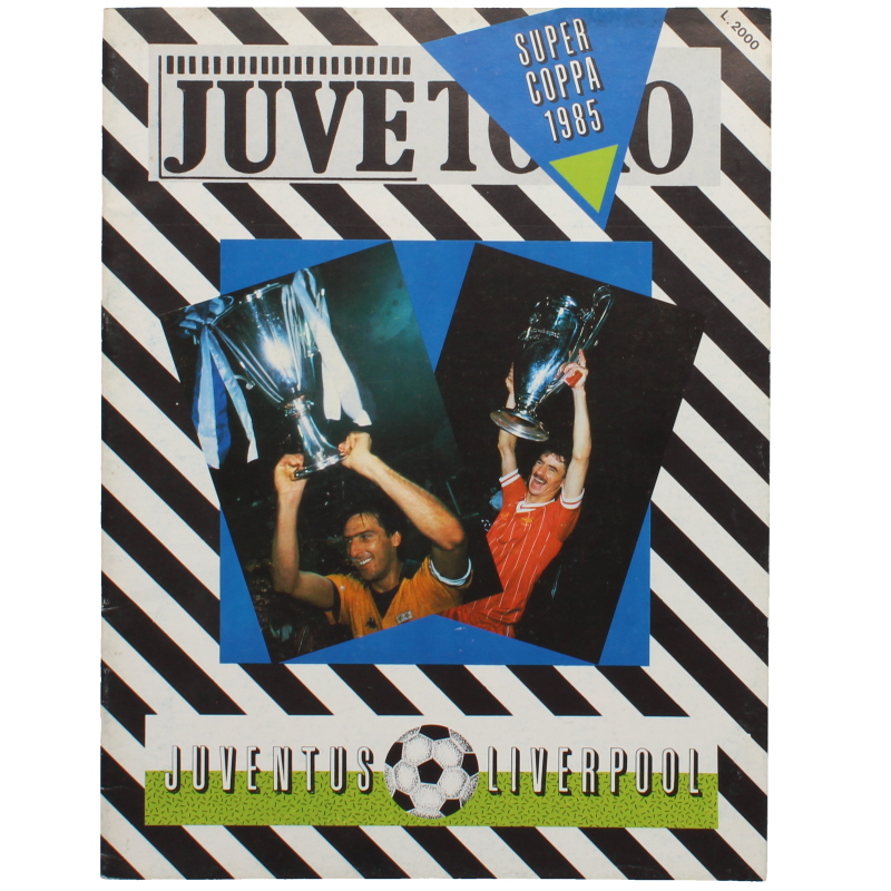 1985 European Super Cup Final Juventus vs Liverpool programme