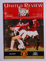 1998-99 Manchester United vs Wimbledon 'Treble Season Programme'