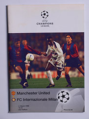 1998-99 UEFA Champions League Manchester United vs Inter Milan 'Treble Season Programme'