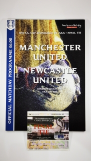 1999 F.A Cup Final Manchester United vs Newcastle United programme and ticket