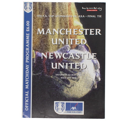 1999 F.A Cup Final Manchester United vs Newcastle United programme