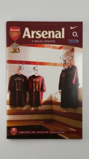 2005-06 Arsenal vs Wigan Programme Last Game at Highbury with A-Z of Highbury Brochure