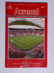 2006-07 Arsenal vs Aston Villa Programne and Poster, First Game at The Emirates