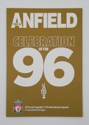 2013-14 Liverpool local legends vs Liverpool International legends football programme with ticket