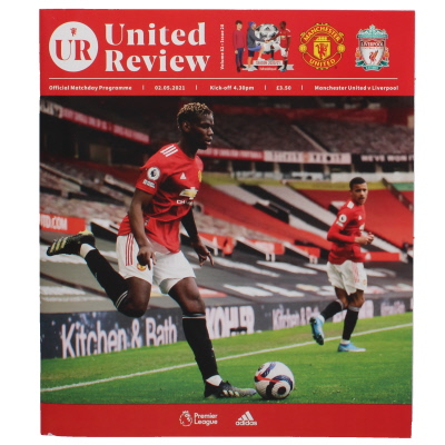 2020-21 Manchester United vs Liverpool postponed match programme (brand new)